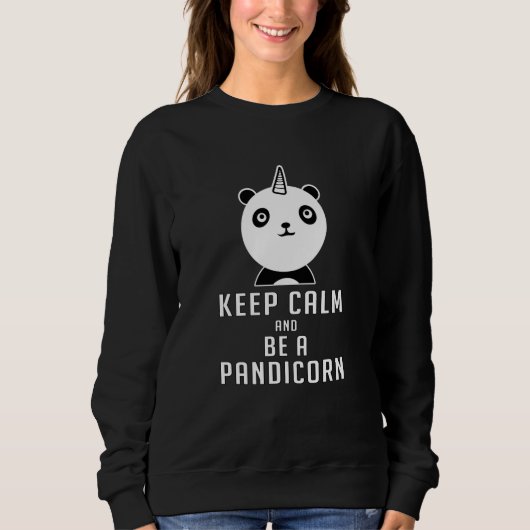 Panda Beer Pandicorn Keep Calm Funny Gift Idee Trui (Voorkant)