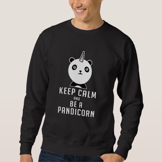 Panda Beer Pandicorn Keep Calm Funny Gift Idee Trui (Voorkant)
