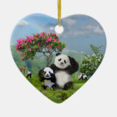 Panda beer Paradise Keramisch Ornament (Voorkant)