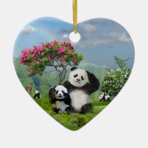Panda beer Paradise Keramisch Ornament