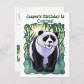 Panda Beer Party Center Aankondigingskaart (Voorkant / Achterkant)