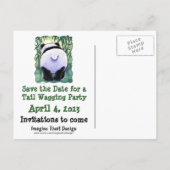 Panda Beer Party Center Aankondigingskaart (Achterkant)