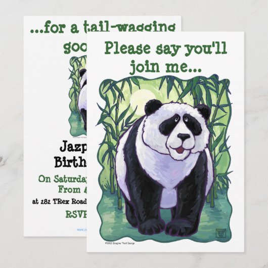 Panda Beer Party Center Kaart (Voorkant / Achterkant)