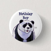 Panda Beer Party Center Ronde Button 3,2 Cm (Voorkant)