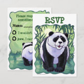 Panda Beer Party Center RSVP Kaartje (Voorkant / Achterkant)