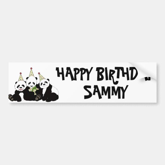 Panda Beer Party door Kindred Design Bumpersticker (Voorkant)