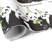 Panda Beer Party door Kindred Design Cadeaupapier (Rol Hoek)