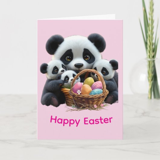 Panda Beer Pasen Kaart (Voorkant)