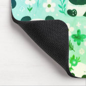 Panda Beer Patroon Groene Print Muismat (Hoek)