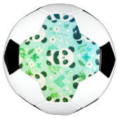 Panda Beer Patroon Groene Print Voetbal (Gedraaid)