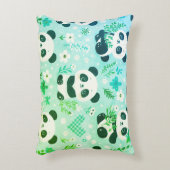 Panda Beer Pattern Green Print Accent Kussen (Voorkant(Verticaal))