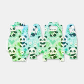 Panda Beer Pattern Green Print Bedankdoosjes (Uitgevouwen)