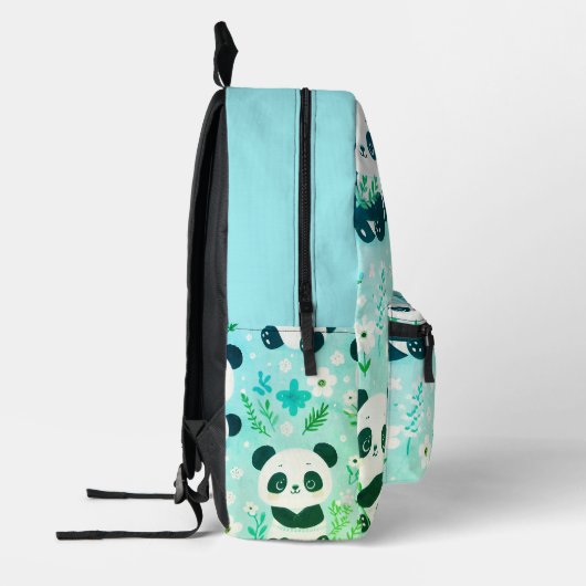 Panda Beer Pattern Green Print Bedrukte Rugzak (Links)