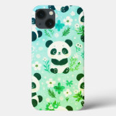 Panda Beer Pattern Green Print Case-Mate iPhone Case (Achterkant)