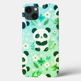 Panda Beer Pattern Green Print Case-Mate iPhone Case