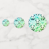 Panda Beer Pattern Green Print Confetti (Achterkanten)