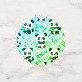 Panda Beer Pattern Green Print Confetti (Kleine voorkant)