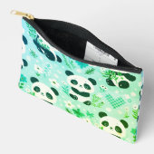 Panda Beer Pattern Green Print Etui (Open)