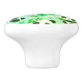 Panda Beer Pattern Green Print Keramische Knop (Zijkant)