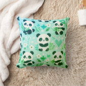 Panda Beer Pattern Green Print Kussen (Deken)