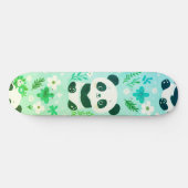 Panda Beer Pattern Green Print Persoonlijk Skateboard (Horizontaal)