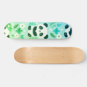 Panda Beer Pattern Green Print Persoonlijk Skateboard (Horizontaal)