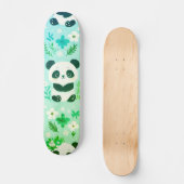 Panda Beer Pattern Green Print Persoonlijk Skateboard (Voorkant)