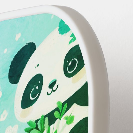 Panda Beer Pattern Green Print Pickleball Paddle (Links Detail)