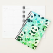 Panda Beer Pattern Green Print Planner (Display)