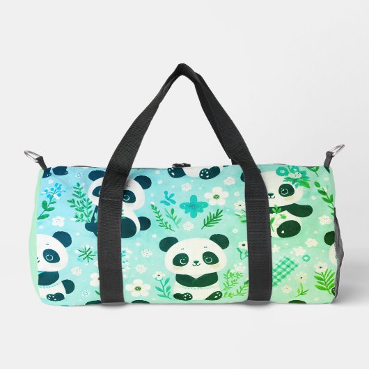 Panda Beer Pattern Green Print Plunjezak (Voorkant)