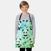 Panda Beer Pattern Green Print Schort (Gedragen)