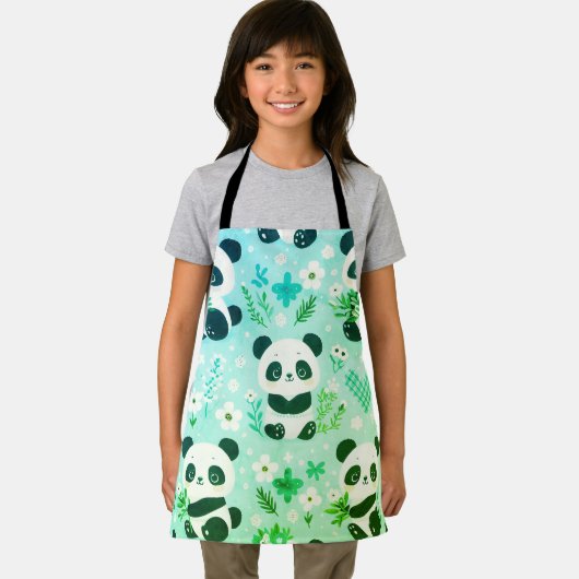 Panda Beer Pattern Green Print Schort (Insitu)