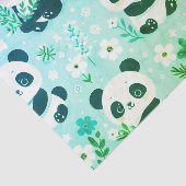 Panda Beer Pattern Green Print Tissuepapier (Detail)