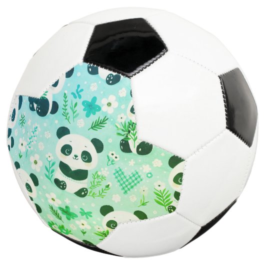 Panda Beer Pattern Green Print Voetbal (Drie kwart)