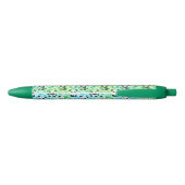 Panda Beer Pattern Green Print Zwarte Inkt Pen (Achterkant)