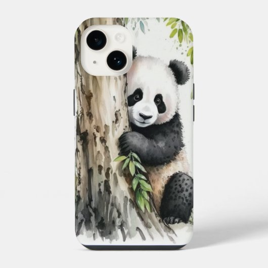 Panda Beer per boom iPhone Hoesje (Achterkant)