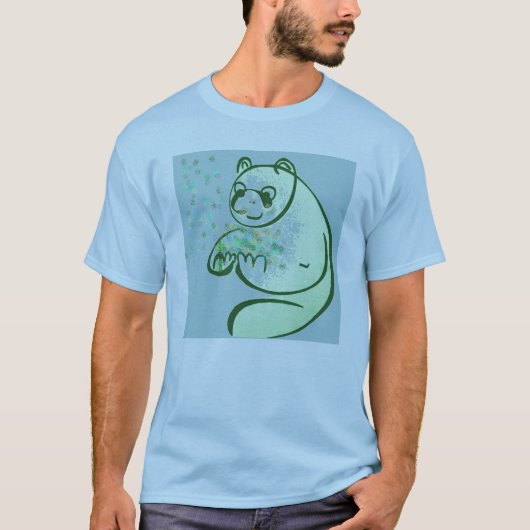 Panda Beer Pop Art T-shirt (Voorkant)