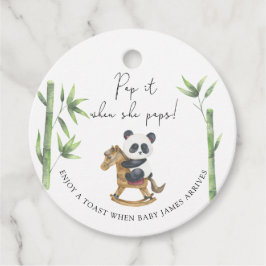 Panda Beer Pop het als ze baby shower pops Bedankjes Labels