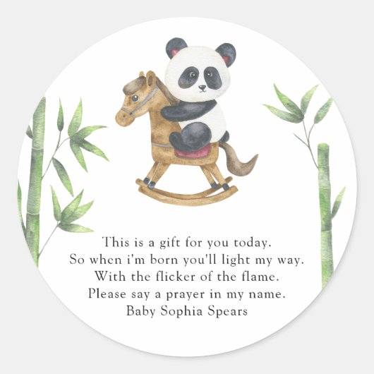 Panda Beer - Prayer Candle Label (Voorkant)