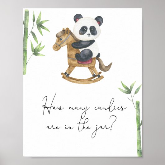 Panda beer - raad hoeveel snoepjes poster (Voorkant)