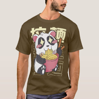 Panda Beer Ramen Japanner Kawaii esthetische Anime T-shirt
