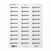 PANDA BEER RETURN ADRES ETIKETTERS ETIKET (Full Sheet)