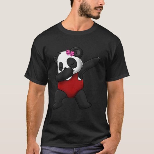 Panda Beer Rode badpak Goggles Liefde Geweldige T-shirt (Voorkant)