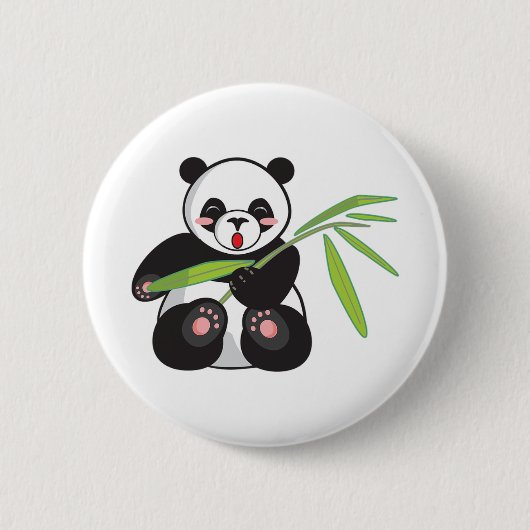 Panda beer ronde button 5,7 cm (Voorkant)