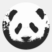 Panda Beer Ronde Sticker (Voorkant)