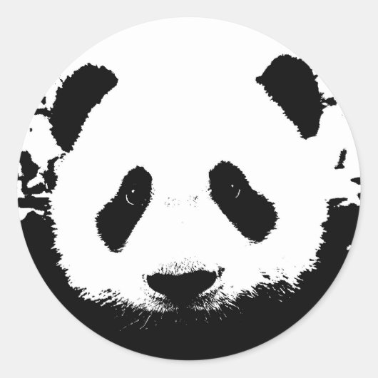 Panda Beer Ronde Sticker (Voorkant)