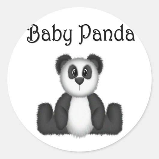 Panda Beer Ronde Sticker (Voorkant)
