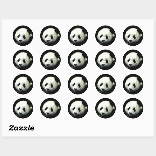 Panda Beer Ronde Sticker (Vel)