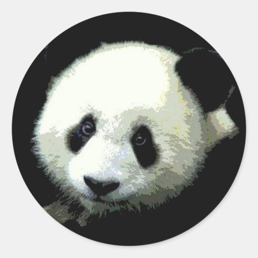 Panda Beer Ronde Sticker (Voorkant)