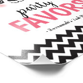 Panda Beer Roze Gast Gift Party Favor Sign Foto Afdruk (Hoek)